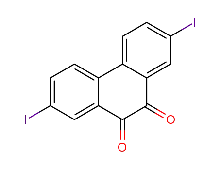 Molecular Structure of 16218-32-9 (2,7-Diiodophenanthrenequinone)