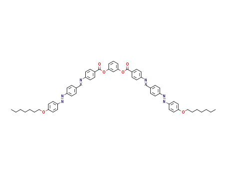 Molecular Structure of 1637480-24-0 (1,3-phenylene bis(4-(4-((4-heptyloxyphenyl)azo)benzylideneamino)benzoate))