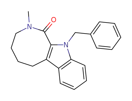 Molecular Structure of 122531-39-9 (2-methyl-11-benzyl-2,3,4,5,6,11-hexahydro-1H-azocino<3,4-b>indol-1-one)