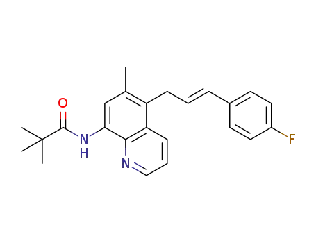 (E)-N-(5-(3-(4-fluorophenyl)allyl)-6-methylquinolin-8-yl)pivalamide