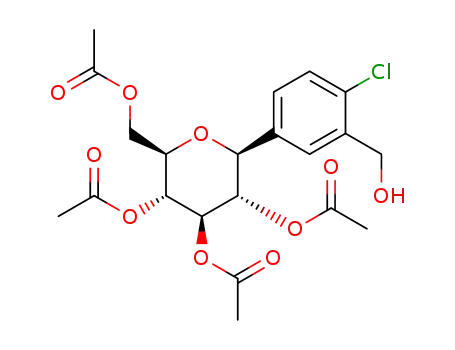 (2R,3R,4R,5S,6S)-2-(acetoxymethyl)-6-(4-chloro-3-(hydroxymethyl)phenyl)tetrahydro-2H-pyran-3,4,5-triyl triacetate