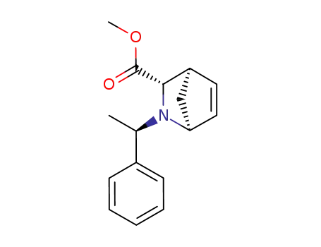 Molecular Structure of 130194-96-6 (Methyl (1S,3S,4R)-2-((1R)-1-phenylethyl)-2-azabicyclo[2.2.1]hept-5-ene-3-carboxylate)