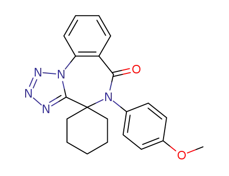 5'-(4-methoxyphenyl)spiro[cyclohexane-1,4'-tetrazolo[1,5-a][1,4]benzodiazepine]-6'-one
