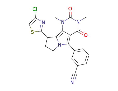 3-(9-(4-chlorothiazol-2-yl)-1,3-dimethyl-2,4-dioxo-2,3,4,7,8,9-hexahydro-1H-pyrimido[4,5-a]pyrrolizin-5-yl)benzonitrile