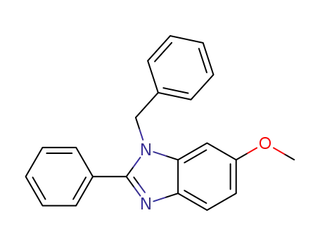 Molecular Structure of 1159706-85-0 (1-benzyl-6-methoxy-2-phenyl-1H-benzo[d]imidazole)
