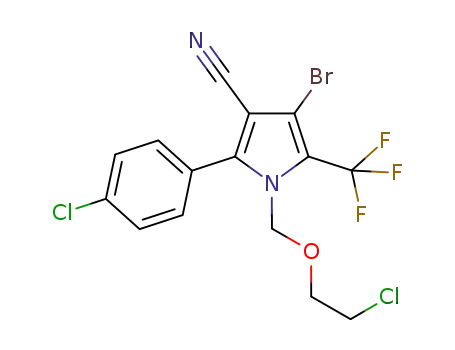 4-bromo-1-((2-chloroethoxy)methyl)-2-(4-chlorophenyl)-5-(trifluoromethyl)pyrrole-3-carbonitrile