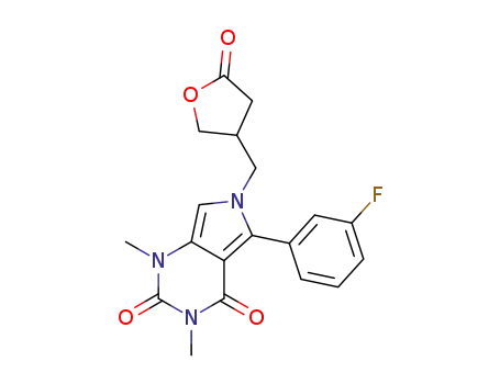 5-(3-fluorophenyl)-1,3-dimethyl-6-((5-oxotetrahydrofuran-3-yl)methyl)-1H-pyrrolo[3,4-d]pyrimidine-2,4(3H,6H)-dione