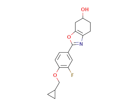 Molecular Structure of 1431533-66-2 (2-(4-(cyclopropylmethoxy)-3-fluorophenyl)-4,5,6,7-tetrahydro-1,3-benzoxazol-6-ol)