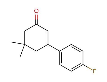 Molecular Structure of 72036-55-6 (5,5-Dimethyl-3-(4-fluorophenyl)cyclohex-2-enone)