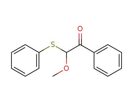 Molecular Structure of 89171-35-7 (Ethanone, 2-methoxy-1-phenyl-2-(phenylthio)-)