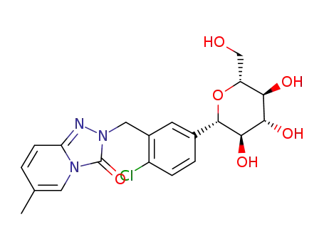2-(2-chloro-5-((2S,3R,4R,5S,6R)-3,4,5-trihydroxy-6-(hydroxymethyl)tetrahydro-2H-pyran-2-yl)benzyl)-6-methyl-[1,2,4]triazolo[4,3-a]pyridin-3(2H)-one