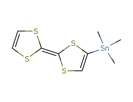 Molecular Structure of 139698-10-5 (Stannane, [2-(1,3-dithiol-2-ylidene)-1,3-dithiol-4-yl]trimethyl-)