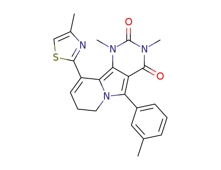 1,3-dimethyl-10-(4-methylthiazol-2-yl)-5-m-tolyl-7,8-dihydropyrimido[4,5-a]indolizine-2,4(1H,3H)-dione
