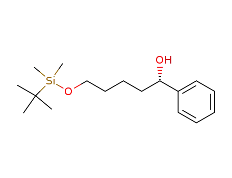 Molecular Structure of 158197-45-6 (Benzenemethanol, a-[4-[[(1,1-dimethylethyl)dimethylsilyl]oxy]butyl]-, (S)-)