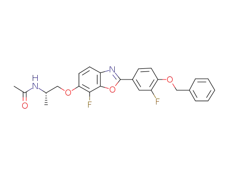 N-((2S)-1-((2-(4-(benzyloxy)-3-fluorophenyl)-7-fluoro-1,3-benzoxazol-6-yl)oxy)propan-2-yl)acetamide