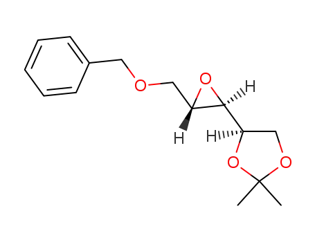 Molecular Structure of 1366422-76-5 ((R)-4-((2R,3S)-3-((benzyloxy)methyl)oxiran-2-yl)-2,2-dimethyl-1,3-dioxolane)