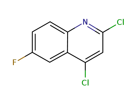 Molecular Structure of 406204-74-8 (2,4-Dichloro-6-fluoroquinoline)