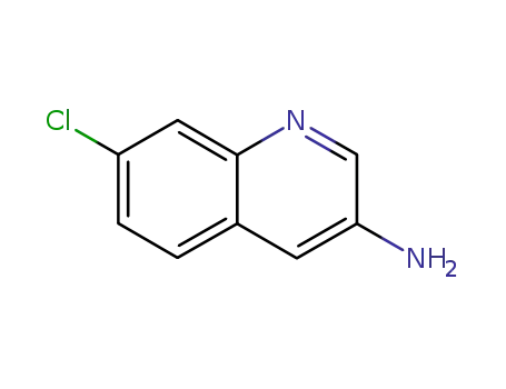 Molecular Structure of 1195710-15-6 (7-Chloro-3-quinolinamine)