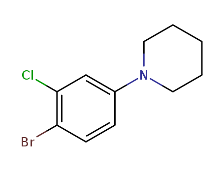 1-Bromo-2-chloro-4-piperidinobenzene
