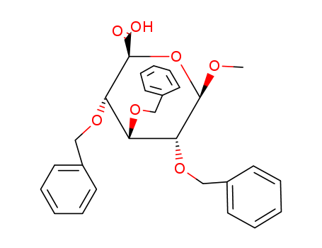 Methyl 2,3,4-tris-o-(phenylmethyl)-beta-D-glucopyranosiduronic acid