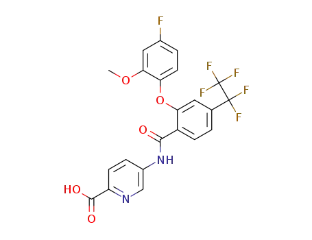 5-(2-(4-fluoro-2-methoxyphenoxy)-4-(perfluoroethyl)benzamido)picolinic acid