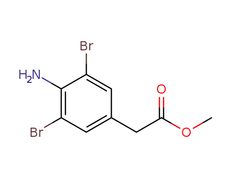 Molecular Structure of 1208077-52-4 (methyl (4-amino-3,5-dibromophenyl)acetate)