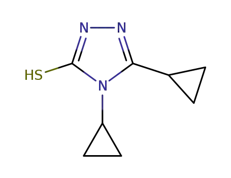 Molecular Structure of 853723-97-4 (4,5-DICYCLOPROPYL-4H-[1,2,4]TRIAZOLE-3-THIOL)