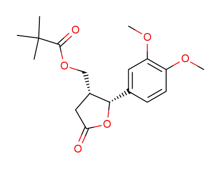 Propanoic acid, 2,2-dimethyl-,
[(2R,3R)-2-(3,4-dimethoxyphenyl)tetrahydro-5-oxo-3-furanyl]methyl
ester