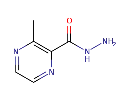 Molecular Structure of 104893-68-7 (Pyrazinecarboxylic acid, 3-methyl-, hydrazide (9CI))