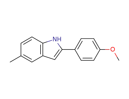 Molecular Structure of 62613-67-6 (2-(4-methoxyphenyl)-5-methyl-1H-indole)