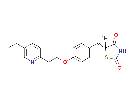 (5R)-5-({p-[2-(5-ethyl-2-pyridyl)ethoxy]phenyl}methyl)-(5-<sup>2</sup>H)-1,3-thiazolidine-2,4-dione