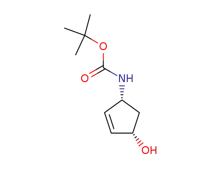 Molecular Structure of 154802-92-3 (Carbamic acid, [(1S,4S)-4-hydroxy-2-cyclopenten-1-yl]-, 1,1-dimethylethyl)