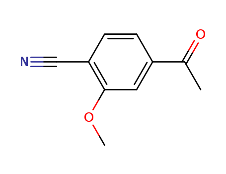 Molecular Structure of 102362-02-7 (Benzonitrile, 4-acetyl-2-methoxy-)
