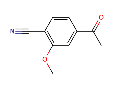 Molecular Structure of 102362-02-7 (Benzonitrile, 4-acetyl-2-methoxy-)