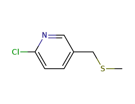 Molecular Structure of 1021870-94-9 (2-chloro-5-[(methylthio)methyl]pyridine(SALTDATA: FREE))