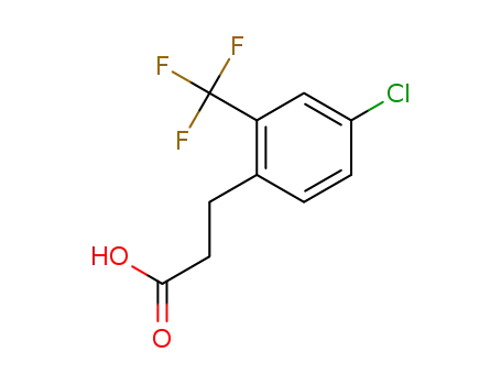 Molecular Structure of 916420-46-7 (3-[4-CHLORO-2-(TRIFLUOROMETHYL)PHENYL]PROPIONIC ACID)