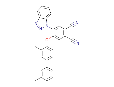 Molecular Structure of 834906-95-5 (4-(1-benzotriazolyl)-5-{[3,3'-dimethyl(1,1'-biphenyl)-4-yl]oxy}phthalonitrile)