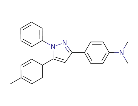 Molecular Structure of 1014625-48-9 (dimethyl-[4-(1-phenyl-5-p-tolyl-1H-pyrazol-3-yl)-phenyl]-amine)