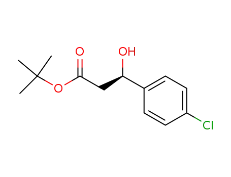 Molecular Structure of 936699-55-7 (tert-butyl (R)-3-(4-chlorophenyl)-3-hydroxypropanoate)