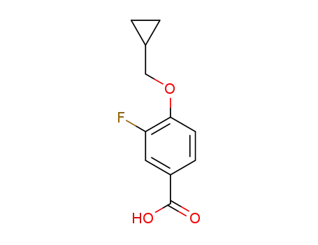 Molecular Structure of 1021144-38-6 (4-(cyclopropylmethoxy)-3-fluorobenzoic acid)