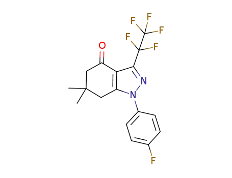 6,6-dimethyl-3-perfluoroethyl-1-(4-fluorophenyl)-6,7-dihydro-1H-indazol-4(5H)-one