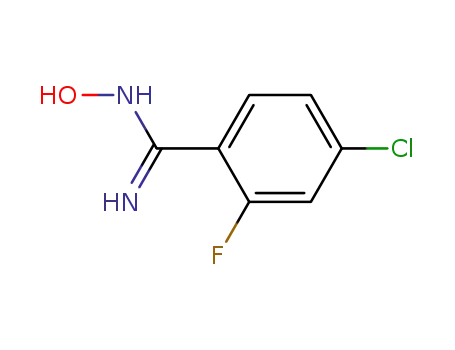 Molecular Structure of 721450-71-1 (BENZENECARBOXIMIDAMIDE, 4-CHLORO-2-FLUORO-N-HYDROXY-)
