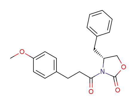 Molecular Structure of 1224714-08-2 ((4R)-4-benzyl-3-[3-(4-methoxyphenyl)propanoyl]-1,3-oxazolidin-2-one)