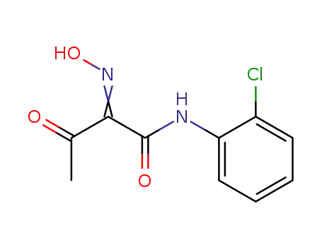 Molecular Structure of 721-46-0 (N-(2-CHLORO-PHENYL)-2-HYDROXYIMINO-3-OXO-BUTYRAMIDE)