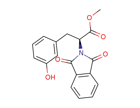 Molecular Structure of 1076199-35-3 (2-Phthalimidyl-3-(3hydroxyphenyl)propionic Acid Methyl Ester)