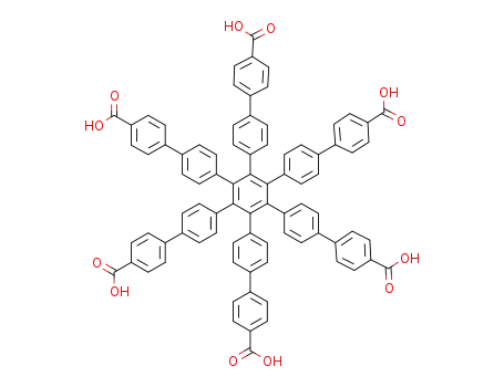 Molecular Structure of 1374404-53-1 (hexakis(4′-carboxy[1,1′-biphenyl]-4-yl)benzene)