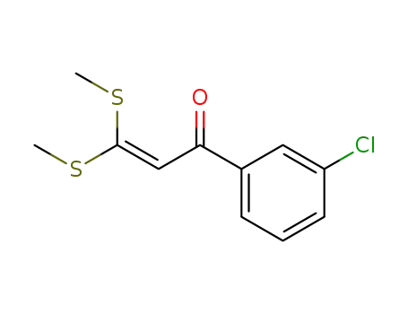 Molecular Structure of 56944-68-4 (1-(3-CHLORO-PHENYL)-3,3-BIS-METHYLSULFANYL-PROPENONE)