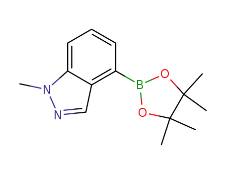 Molecular Structure of 885698-94-2 (1-Methyl-1H-indazole-4-boronic acid pinacol ester)