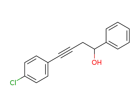 Molecular Structure of 1638618-21-9 (4-(4-chlorophenyl)-1-phenylbut-3-yn-1-ol)