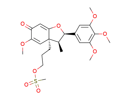 (2β,3β,3aα)-3,3a-dihydro-5-methoxy-3-methyl-3a-<3-<(methylsulfonyl)oxy>propyl>-2-(3,4,5-trimethoxyphenyl)-6(2H)-benzofuranone